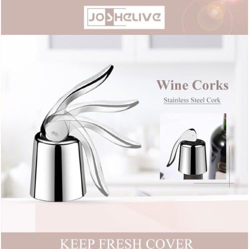 Wine Bottle Stopper Stainless Steel Reusable Leakproof Silicone Beverage Bottle Sealer Wine Fresh Saver Home Tools Bottle