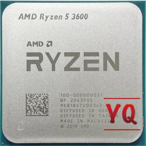 AMD Ryzen 5 3600 R5 3600 3.6 GHz Six-Core Twelve-Thread CPU Processor 7NM 65W L3=32M 100-000000031 Socket AM4