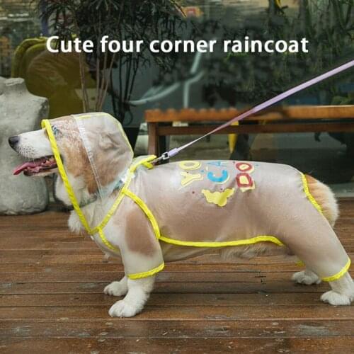 Transparent Pet Raincoat Pet Raining Coat Breathable Portable Waterproof Lightweight Rain Poncho Rain Clothes Pet Clothing