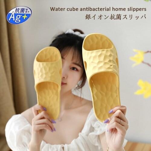 New Women/Man Bathroom Thicken EVA Slippers Home Soft Bottom Non-Slip Slides Unisex Solid Color House Flat Flip Flops Wholesale