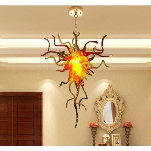 Modern Murano Glass Chandelier Light Fixture Island LED Lights Art Glass Hand Chandeliers Furniture Living Room
