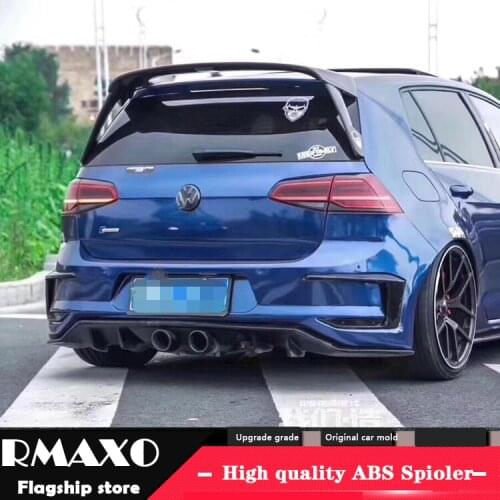 For Volkswagen Golf 7 Spoiler 2011-2013 mk7 Glof 7.5 TIS -CKK High Quality ABS Material Car Rear Wing Primer Color Rear Spoiler