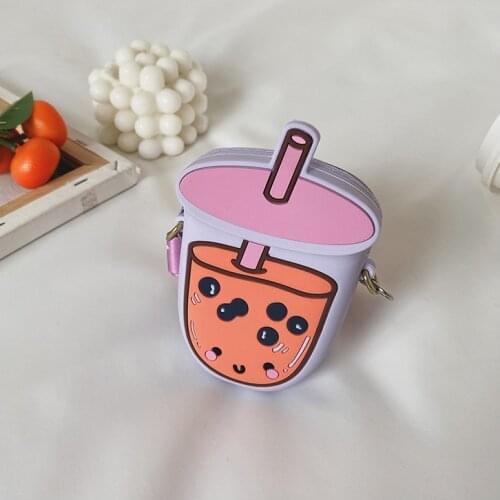 2020 Brand New Toddler Kids Cartoon Purse Lovely Drink Shape Crossbody Bag Birthday Christmas Gift for Little Girls
