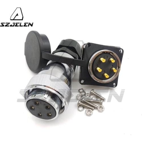 SZJELEN WS28 serie, 5 pin plug (female) , 5 pin socket(male),cable connector, Car power charging connector 5 pin, Waterproof dus