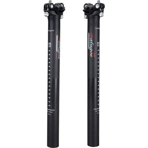 BALUGOE New Mountain& Road 3K Full Carbon Fibre Bicycle Seatpost Carbon Bike Seatposts MTB Bike Parts 27.2/30.8/31.6*350/400mm