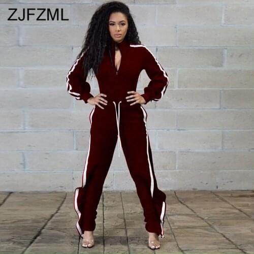 Plus Size Workout Sporty Long Sleeve Zipper Jackets and Drawstring Side Split Ruffles Pant Activewear Matching Set Female Suits