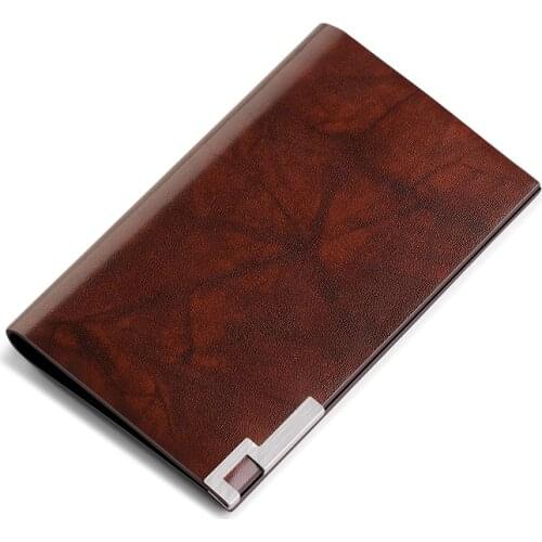 WilliamPolo mens wallet ultra-thin card holder bi-fold functional leather wallet 185142p