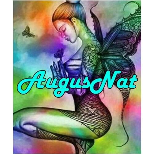 Woman diamond painting beauty daimont embroidery butterfly diamant mosaic girl oil painting by numbers canvas painting puzzle