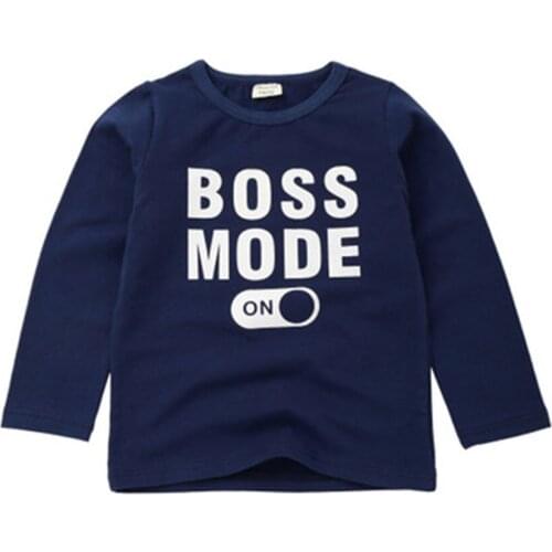2 3 4 5 6 7 Years Korean Kids Clothes Shirts Letter Print Long Sleeve Toddler Boy Shirt Little Girls Clothing 2019 Spring Autumn