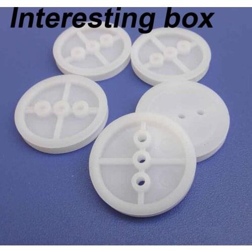 2 * 24mm cross belt pulley (3 holes) miniature small pulley eccentric crank wheel plastic plastic transmission