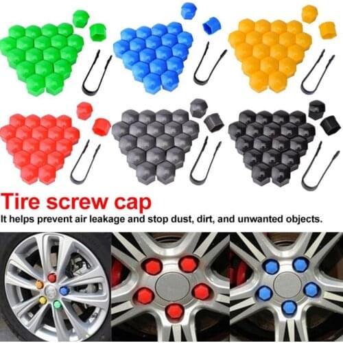 20Pcs 17mm Car Wheel Nut Caps Protection Covers Caps Anti-Rust Auto Hub Screw Cover Car Tyre Nut Bolt Auto Replacement Parts