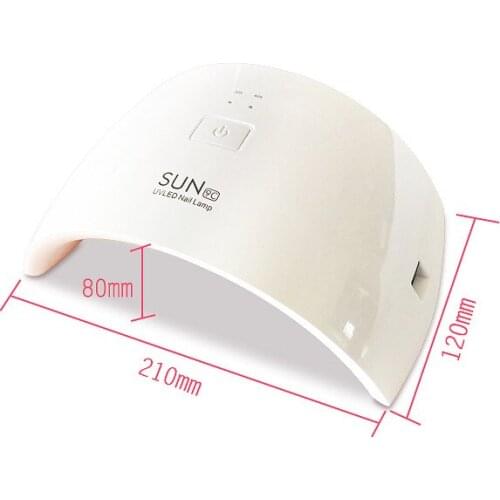 24W LED Nail lamp dryer for All Gels with 30s/60s button Perfect Thumb Solution