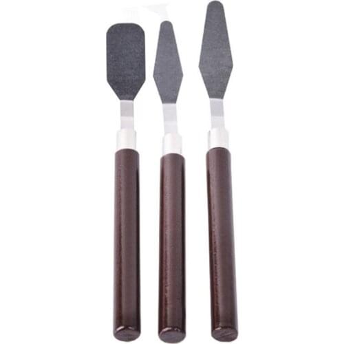 New 3pcs/set Professional Stainless Steel Artist Painting Palette Knife Kit Spatula Paint Art Craft Clay Tools
