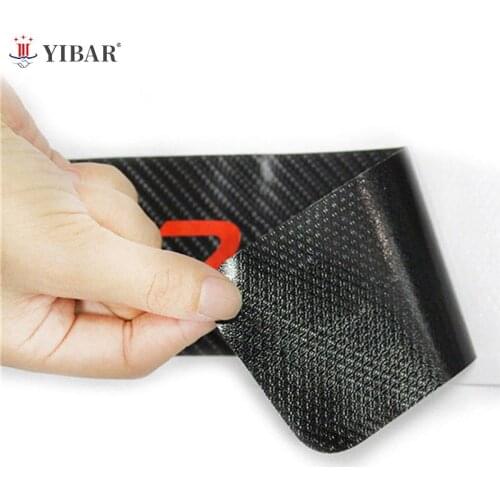 4pcs Universal Car Stickers Auto Door Sill Scuff Carbon Fiber Stickers Anti Scratch Pedal Protect Accessories