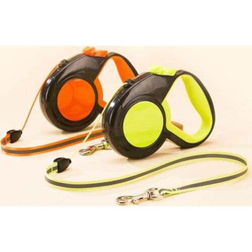 3M 5M Automatic Retractable Dog Leash Nylon Reflective Lead Puppy Walking Running Traction Rope Pet Leashes for Small Large Dogs