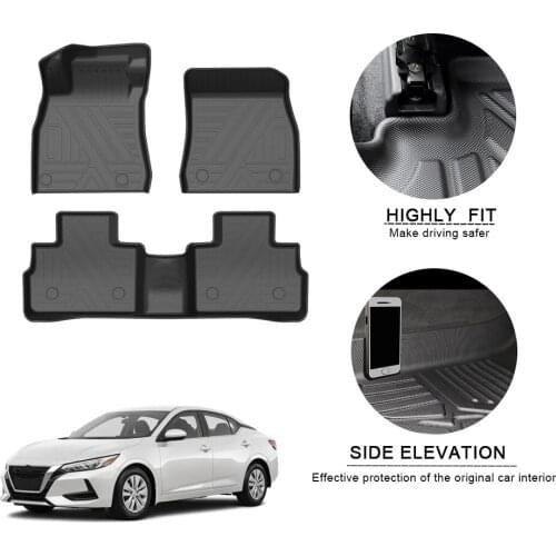 Car Floor Mats For Nissan Sentra 2020 TPE Non-Slip Foot Pad Waterproof Rubber Carpets Auto Automobile Interior Accessories