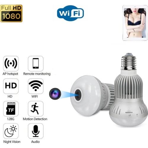 HD 1080P Wireless IP Camera 360 ° Wifi Panoramic Camera Home Hiden Fisheye Security Video Surveillance Two-Way Audio Remote View