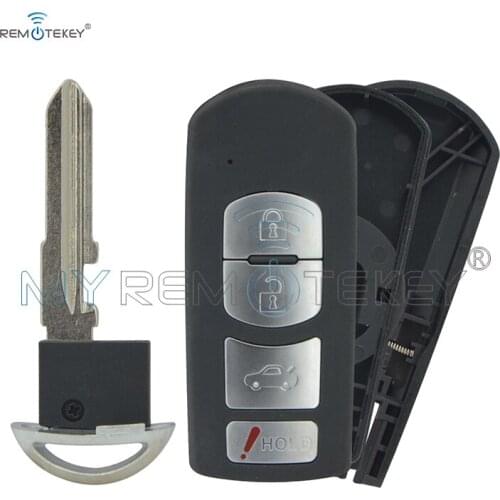 Remtekey WAZSKE13D01 for Mazda CX-5 2013 2014 smart key case 4 button key cover