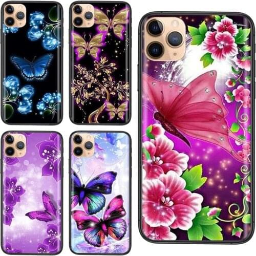 For Redmi K40 9C Nfc 9A 8A 7A K30S K30 Pro Plus 5G Mobile Phone Cover Bags Butterfly Phone Wallpaper Design World