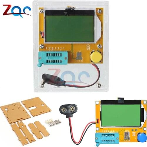 M328 LCR-T4 12846 LCD Digital Transistor Tester Meter Backlight Diode Triode Capacitance ESR Meter MOS/PNP/NPN with Case