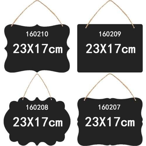 Wooden crafts double-sided blackboard pendant wooden message board listing decoration small blackboard welcome house number DIY