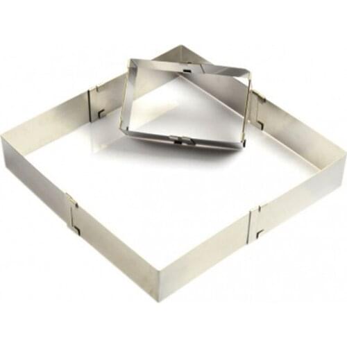 Baking Cake Mold 304 stainless steel rectangular square retractable mousse circle ring adjustable 6-10 inches DIY Model skeleton