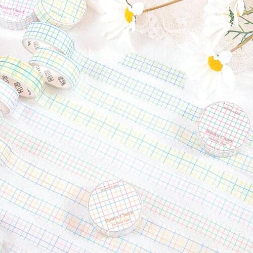 15mm wide Basic lattice collection Washi Masking Tape Decorative Adhesive Tape DIY Scrapbooking Sticker Label