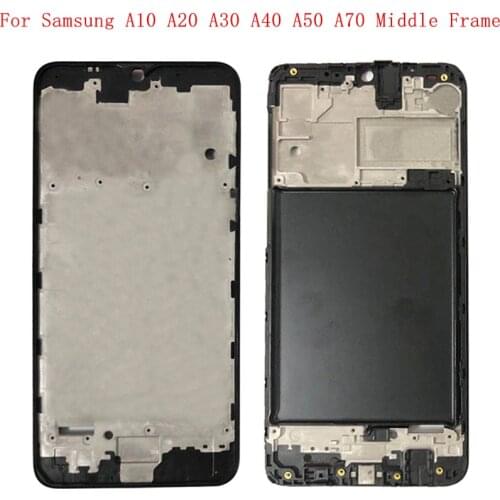 Housing Middle Frame LCD Bezel Plate Panel Chassis For Samsung A10 A20 A30 A40 A50 A60 A70 A10S A20S A50S Phone Middle Frame