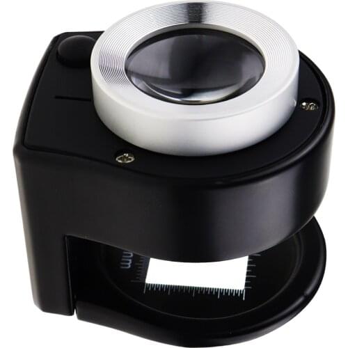 30x Magnification Magnifying Glass Jewelers Loupe, 6 Lights Desktop Metal Magnifier (Replaceable and Rechargeable Batt)