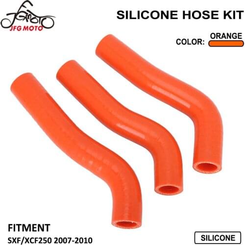 Motorcycle Silicone Hose Kit Radiator Heater Coolant Water Pipe For KTM SXF250 XCF250 SXF XCF 250 2007 2008 2009 2010
