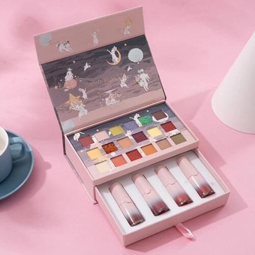 Eye Shadow +Lip Glaze makeup set EyeShadow Lipstick Cosmetics kit maquillaje profesional make up sets gift box dropshipping