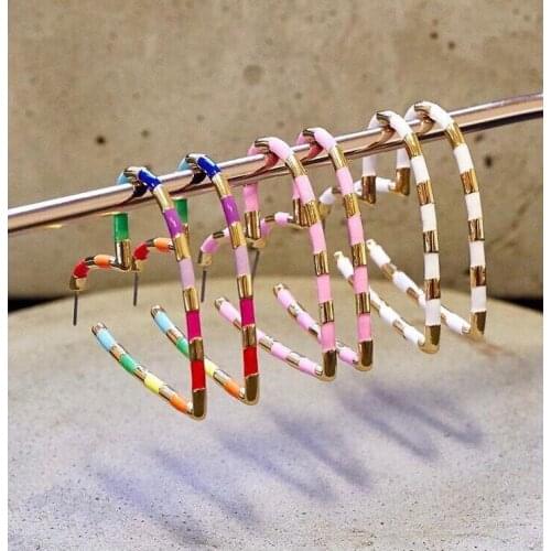 New arrival fashion women trendy heart statement earrings in wholesale price