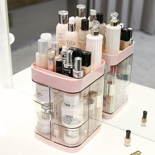 Hoomall New Clear Acrylic Makeup Storage Case Nail Polish Rack Lipstick Cosmetic Storage box Holder Makeup Brush Organizer