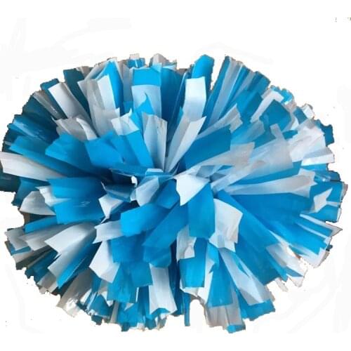 Blue + White cheerleading pompoms (2pieces/lot) 40CM Cheers pompons Color can free combination please give me message