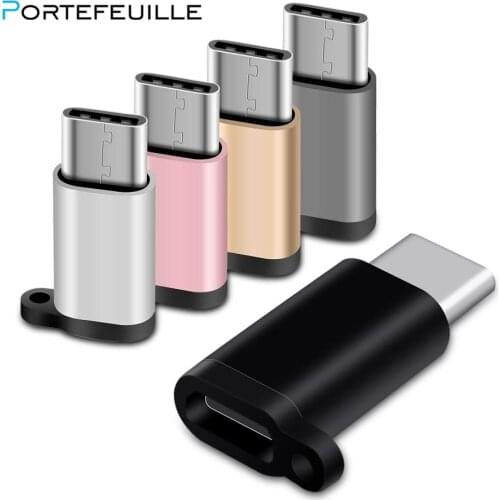 Portefeuille Type C Otg Adapter Micro USB to Type-C Converter for Samsung Galaxy S8 S9 Plus Note Huawei P9 Typec Charger Cable