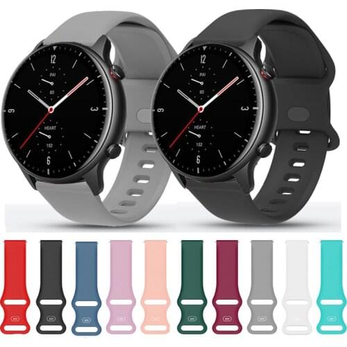 20mm 22mm New Silicone Strap For Huami Amazfit GTR 2 2E/GTR 42mm 47mm Sport Replace Bracelet For Amazfit GTS 2 2E 2 Mini Belt