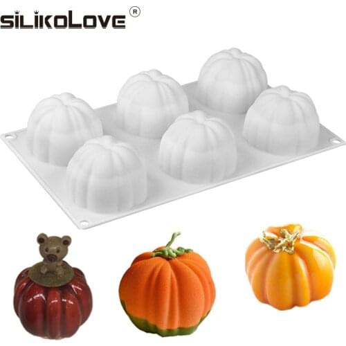 SILIKOLOVE 3D Silicone Pumpkin Cake Mold For Baking Moule Mousse DIY Pastry Decorating Tools Halloween Dessert