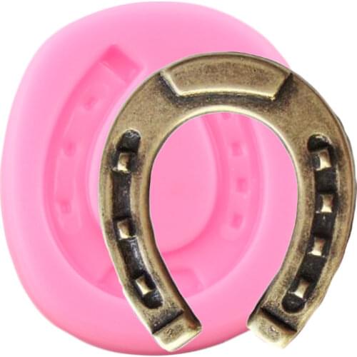 Horse Shoe Silicone Molds DIY Party Steampunk Cupcake Topper Fondant Cake Decorating Tools Candy Clay Chocolate Gumpaste Moulds