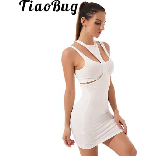 Sexy Club Outfit Women Skirt Suits Summer Dress Combinations Black Sleeveless Crop Top and Halter Openwork High Waist Mini Skirt