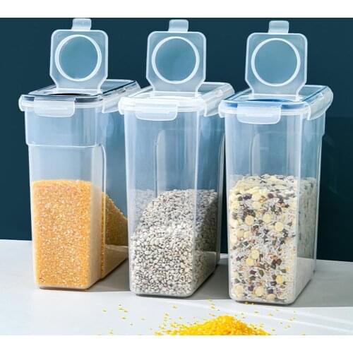 Dry Food & Cereal Storage Containers for Sugar Flour Snack Baking Supplies Leak-Proof with Locking Lids