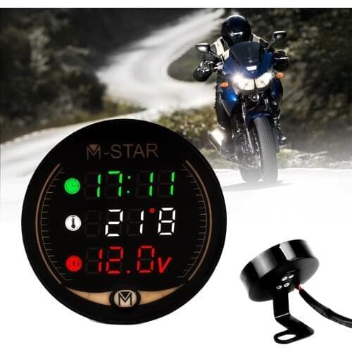 LED 3-in-1 Motorcycle Meter 12V Waterproof Time Temperature Voltage Display Table For Gas Gas EC2T FSE FSR EC 250 300 TC TE 125
