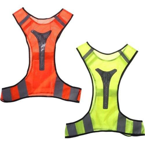 Cycling Reflective Vest LED Running Outdoor Safety Jogging Breathable Visibility Dropship