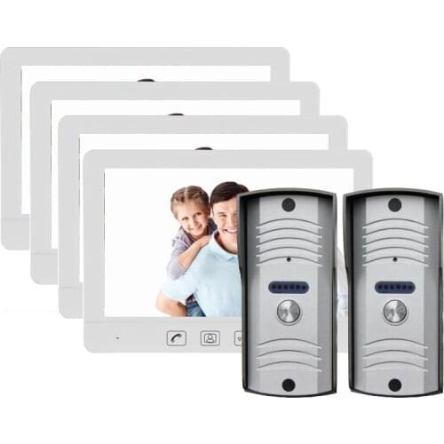 ZHUDELE Luxury 10.1" Video Door Phone Hands Free Monitor Camera Intercom Doorbell Call System For House Families Villa Security