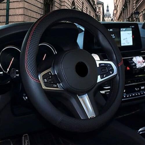 WLMWL Universal car steering wheel cover for Mercedes Benz All Models E class GLK GLC S600 400 SL W212 W211 Steering Wheel Hubs
