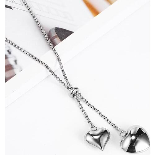 XUANHUA stainless steel necklace womens clothing accessories woman vogue 2019 accessories jewelry heart pendant bijoux chain