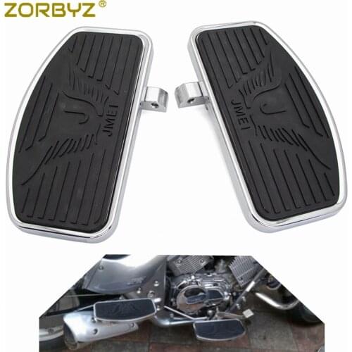 ZORBYZ 1 Pair Black Motorcycle Front Driver Footboard Floorboard For Yamaha Dragstar Vstar XVS400/650 1988-2013