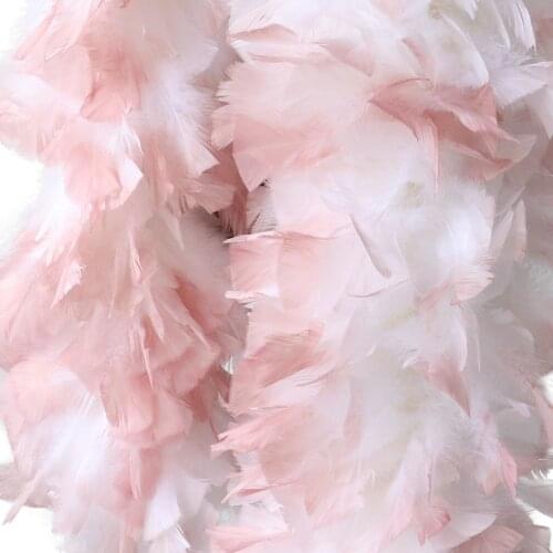 2Meters Bicolor Fluffy Turkey Feathers Boa Ribbon For Crafts Wedding Clothes Decoration DIY Carnival Accessory Plumes Needlework
