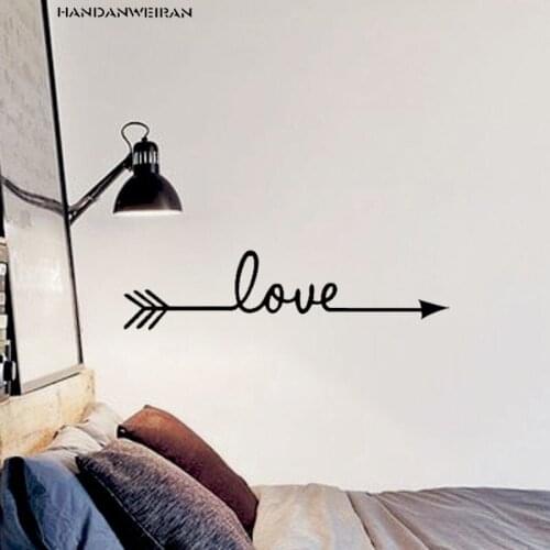 2020 NEW 58*14cm Love Arrow Wall Stickers Romantic love Decorate painting sticker Removable PVC Bedroom sticker