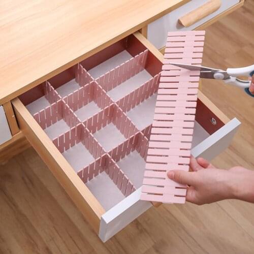 4PCS Adjustable Clapboard Drawer Divider Partition Storage Organiser Wardrobe Closet Separator For Underwear Socks Belt Office