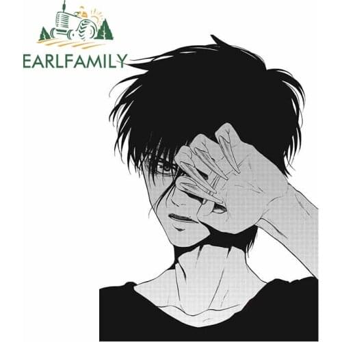 EARLFAMILY 13cm x 9.3cm for Devils Line Windshield Car Stickers Laptop VAN Decal Refrigerator Scratch-Proof Anime Car Styling